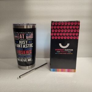 Great Dad Donald Trump Custom Insulated Tumbler with Straw And Cleaning Brush